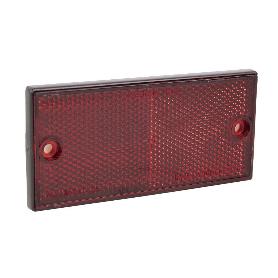 CATADIÓPTRICO RECTANGULAR ROJO 106 X 50 MM CON AGUJERO SIN TORNILLO CON ADHESIVO