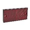 CATADIÓPTRICO RECTANGULAR ROJO 106 X 50 MM CON AGUJERO SIN TORNILLO CON ADHESIVO