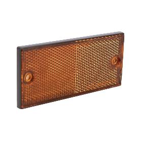 CATADIÓPTRICO RECTANGULAR ÁMBAR 106 X 50 MM CON AGUJERO SIN TORNILLO CON ADHESIVO