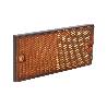 CATADIÓPTRICO RECTANGULAR ÁMBAR 106 X 50 MM CON AGUJERO SIN TORNILLO CON ADHESIVO