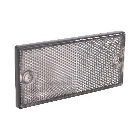CATADIÓPTRICO RECTANGULAR BLANCO 106 X 50 MM CON AGUJERO SIN TORNILLO CON ADHESIVO
