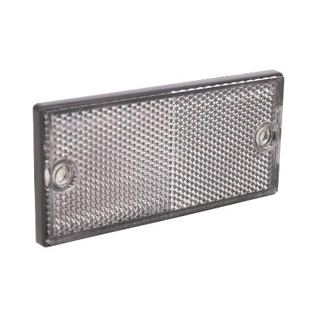 CATADIÓPTRICO RECTANGULAR BLANCO 106 X 50 MM CON AGUJERO SIN TORNILLO CON ADHESIVO