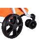 CARRO DE LA COMPRA NARANJA Y NEGRO ABATIBLE DE ALUMINIO CON 6 RUEDAS GIRATORIAS 53 L