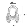 SUJETACABLES GALVANIZADO 5 MM. 3/16 USO DOMESTICO