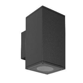 LAMPARA APLIQUE DOBLE GU10 IP65 NEGRO