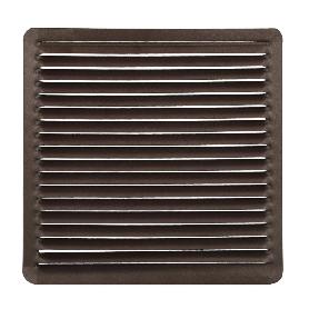 REJILLA VENTILACIÓN EMPOTRAR  17X17 CM. ALUMINIO MARRON