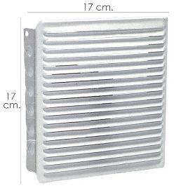 REJILLA VENTILACION EMPOTRAR 17X17 CM. BLANCA LACADA