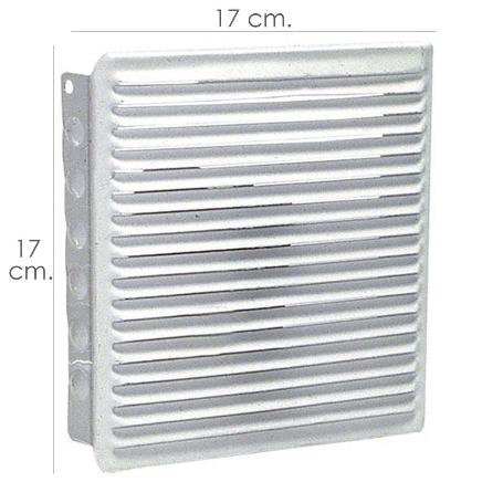 REJILLA VENTILACION EMPOTRAR 17X17 CM. BLANCA LACADA