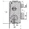 CERRADURA UCEM 4056-B-HB/65/ DERECHA