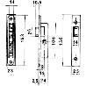 CERRADURA LINCE 5553 ALUMINIO   14 MM.