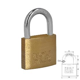 CANDADO LATON ARCO NORMAL  40 MM.