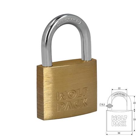 CANDADO LATON ARCO NORMAL  40 MM.