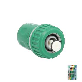 CONECTOR MANGUERA PLASTICO 3/4 CON STOP  BLISTER