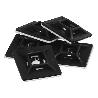 BASE ADHESIVA PARA BRIDAS 19X19 MM. NEGRA BOLSA 100 UNIDADES