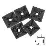 BASE ADHESIVA PARA BRIDAS 19X19 MM. NEGRA BOLSA 100 UNIDADES