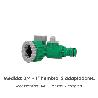 ADAPTADOR MANGUERA PLASTICO 3/4 - 1 HEMBRA  CON 2 TOMAS BLISTER