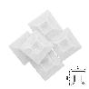 BASE ADHESIVA PARA BRIDAS 28X28 MM. BLANCA BOLSA 100 UNIDADES