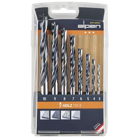 ESTUCHE BROCAS ALPEN MADERA   8 PIEZAS