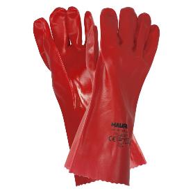 GUANTES PVC ROJO 35 CM. (PAR)
