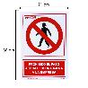 CARTEL PROHIBIDO EL PASO PERSONA AJENA EMPRESA 21X 30 (ALT.) CM.