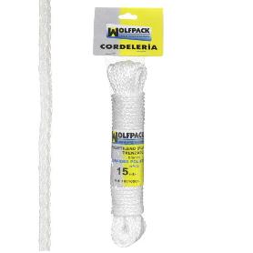 CUERDA TRENZADA PLÁSTICO BLANCA (MADEJA 15 M.)