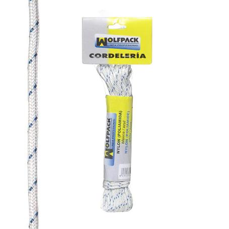 CUERDA NYLON ALTA TENACIDAD BLANCA / AZUL (MADEJA 10 M.)