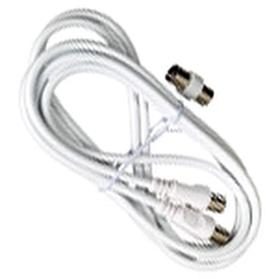 CONECTOR TV VIDEO MACHO / MACHO  2 METROS CON ADAPTADOR MACHO / HEMBRA
