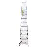 ESCALERA ALUMINIO 8 PELDAÑOS PLEGABLE, USO DOMÉSTICO, ANTIDESLIZANTE, LIGERA Y RESISTENTE
