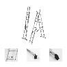 ESCALERA ALUMINIO 2 TRAMOS 9+9 PELDAÑOS. PLEGABLE, ANTIDESLIZANTE, RESISTENTE