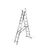 ESCALERA ALUMINIO 2 TRAMOS 10+10 PELDAÑOS. PLEGABLE, ANTIDESLIZANTE, RESISTENTE