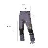 PANTALONES LARGOS DETRABAJO, MULTIBOLSILLOS, RESISTENTES, RODILLA REFORZADA, GRIS/AMARILLO TALLA 46/48 L (SLIM FIT)