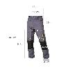 PANTALONES LARGOS DETRABAJO, MULTIBOLSILLOS, RESISTENTES, RODILLA REFORZADA, GRIS/AMARILLO TALLA 58/60 XXXL (SLIM F