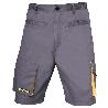 PANTALONES CORTOS DETRABAJO, MULTIBOLSILLOS, RESISTENTES, GRIS/AMARILLO TALLA 46/48 L