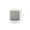 INTERRUPTOR / CONMUTADO ORYX  DOBLE CON TAPA GRIS