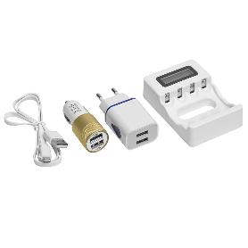 CARGADOR PILAS PARA CASA / COCHE LR6 Y LR3 (AA Y AAA)