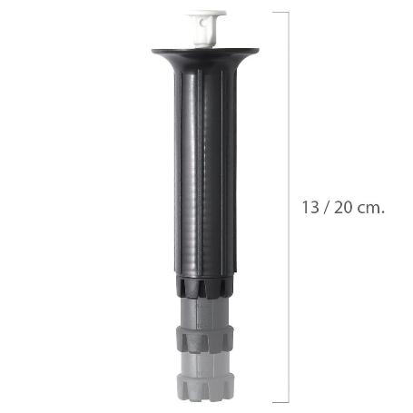 PATA REGULABLE FIJA 13 / 20 CM. NEGRO