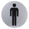 CARTEL ALUMINIO BAÑO HOMBRE Ø12 CM.