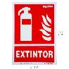 CARTEL / SEÑAL FLUORESCENTE EXTINTOR 21X 30 (ALT.) CM.