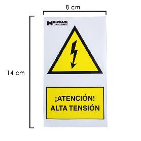 CARTEL ADHESIVO ALTA TENSION 80 X 140 (ALT) MM.