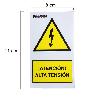 CARTEL ADHESIVO ALTA TENSION 80 X 140 (ALT) MM.