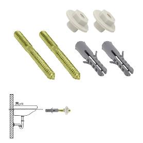 KIT SANITARIO FIJACION LAVABO  10X110 MM. (2 PIEZAS)
