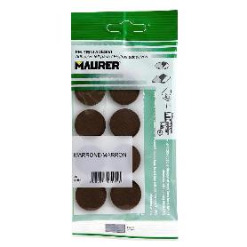 FIELTRO ADHESIVO Ø 24 MM. (BLISTER  8 PIEZAS) MARRÓN