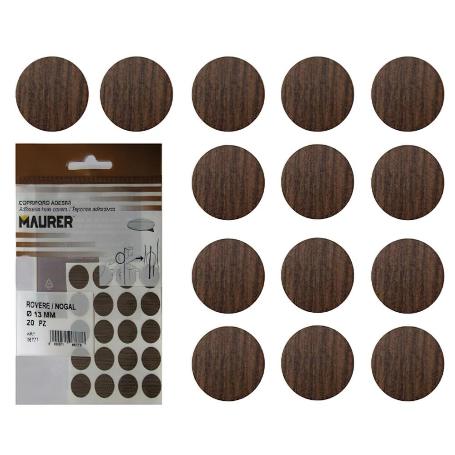 TAPATORNILLOS ADHESIVOS NOGAL (BLISTER 20 UNIDADES)