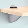 SOPORTE PELICANO REGULABLE PARA ESTANTE 1 / 20 MM. CROMO MATE (1 PIEZA)