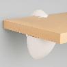 SOPORTE PELICANO REGULABLE PARA ESTANTE 1 / 20 MM. BLANCO  (1 PIEZA)