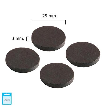 IMAN WOLFPACK FERRITA DISCO Ø 25X3 MM. (BLISTER 4 PIEZAS)