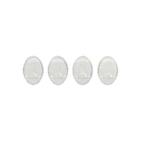 COLGADOR ORYX  TRANSPARENTE PEQUEÑO (BLISTER 4 UNIDADES) ADHESIVO