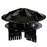 SOMBRERO COLOR NEGRO UNIVERSAL PARA ESTUFA DE Ø 80 A Ø 150 MM.