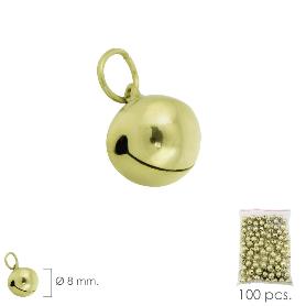 CASCABEL DORADO   8 MM.  (BOLSA 100 UNIDADES)