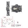 CERROJO B-3 LLAVE Y PULSADOR PASADOR DE 161MM CILINDRO REDONDO DE 70MM